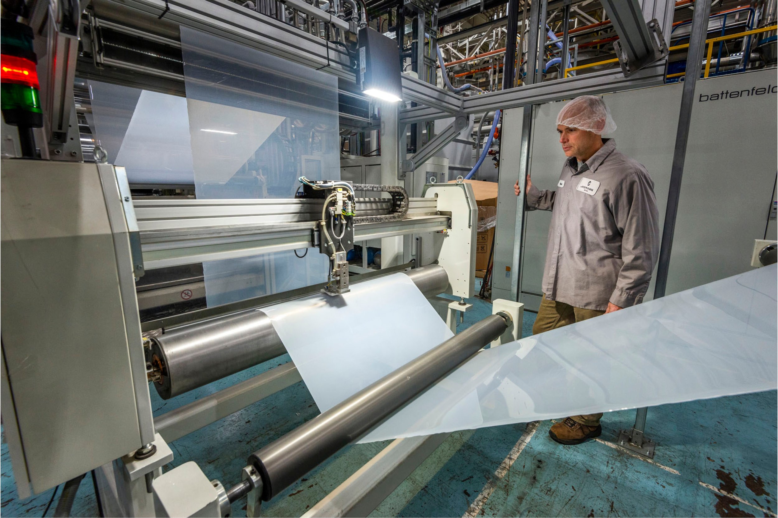 Man in manufacturing facility